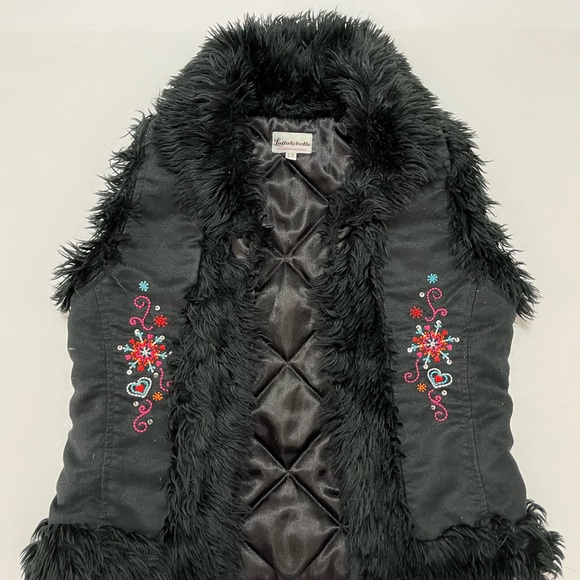 Lullah Bette - Y2K faux fur embroidered vest - size 6/7 - Picture 6 of 7